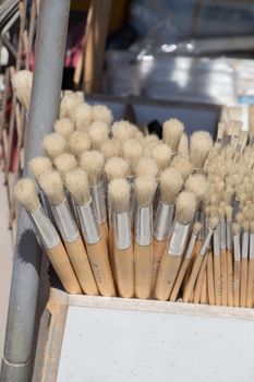 Set of painting brush at the market