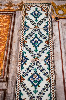 Ancient Ottoman time Handmade Turkish Tiles with floral patterns