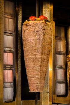 Traditional Turkish Doner Kebab on pole
