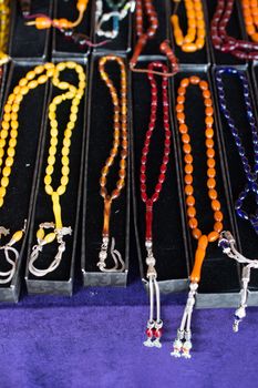 Set of praying beads of various colors