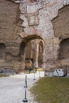 Ruins of the Baths of Caracalla (Terme di Caracalla), one of the most important baths of Rome at the time of the Roman Empire.