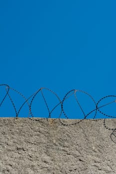 barbed wire fence  used for protection purposes