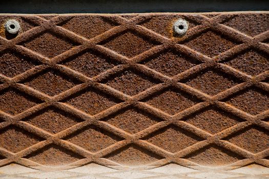 Metal surface as a background texture pattern