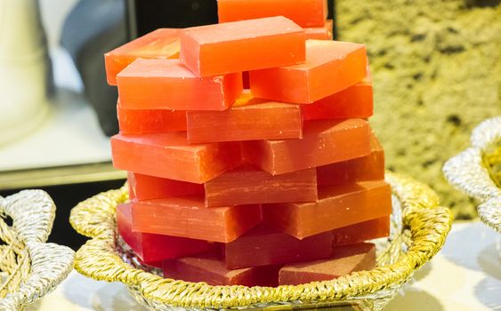 Collection of bars of fragrant hand made organic soap