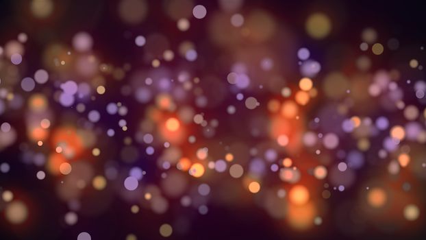 Abstract bokeh background. Christmas bokeh lights refocused blurred background. 3d render