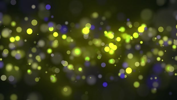 Abstract bokeh background. Christmas bokeh lights refocused blurred background. 3d render