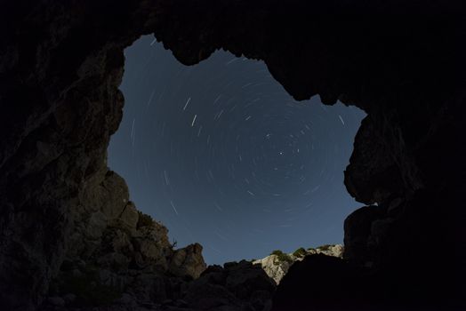 Sky stars from the cave