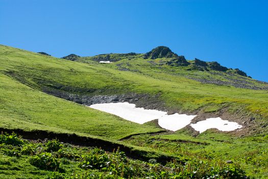 View of mountains  in the highlands of Artvin in Turkey