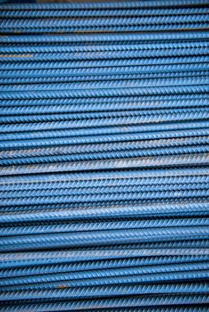 heap of rebar steel