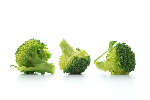 Raw broccoli vegetable isolated on white background