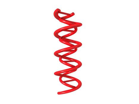 dna symbol red on it isolated in white background - 3d rendering