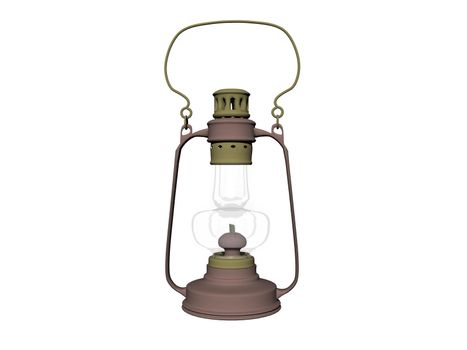 Lantern icon in brown style isolated on white background - 3d rendering