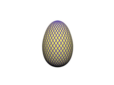 Easter egg in a row isolated on white - 3d rendering