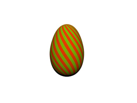 Easter egg in a row isolated on white - 3d rendering