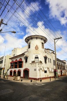 Santo Domingo, Dominican Republic - January 4, 2018: A glimpse at a portion of the Colonial City, the famous neighborhood of Santo Domingo, Dominican Republic. 