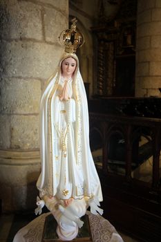 Virgin Mary statue in old cathedral of Santo Domingo. Dominican Republic