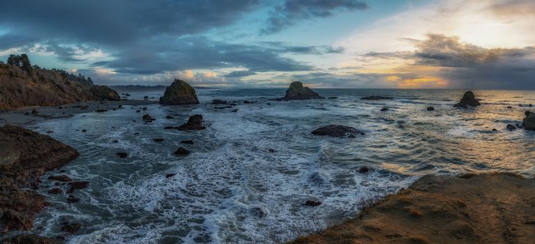 Rocky Beach Landscape, Color Image, Pacific Northwest