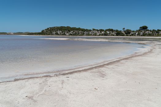 Landscape around the salt lakes of Rottnest Island, Western Australia