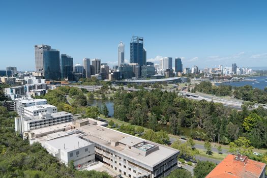 Skyline of downtown Perth, capital of Western Australia