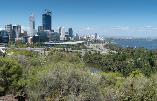 Skyline of downtown Perth, Western Australia