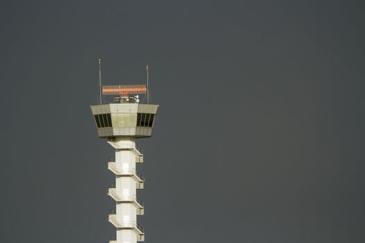 Control tower With a gray background