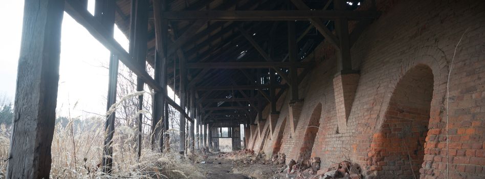 ruins of a very heavily polluted industrial factory, industrial series
