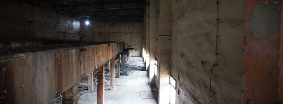 ruins of a very heavily polluted industrial factory, industrial series