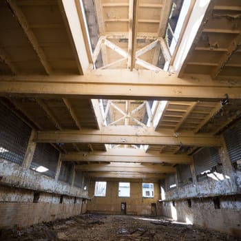 ruins of a very heavily polluted industrial factory, industrial series