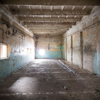 ruins of a very heavily polluted industrial factory, industrial series