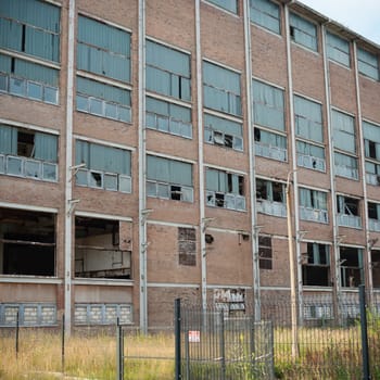ruins of a very heavily polluted industrial factory, industrial series