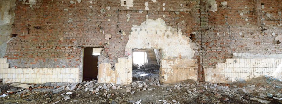 ruins of a very heavily polluted industrial factory, industrial series