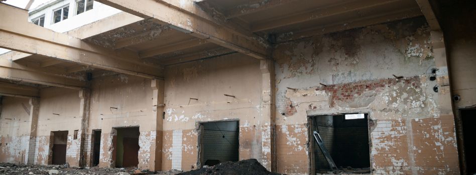 ruins of a very heavily polluted industrial factory, industrial series