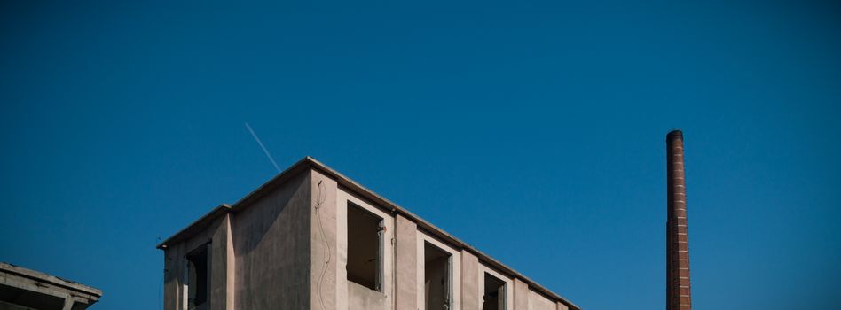 ruins of a very heavily polluted industrial factory, industrial series