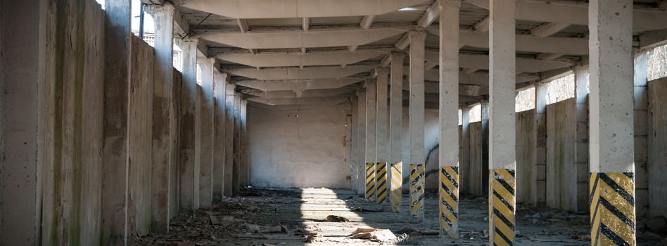 ruins of a very heavily polluted industrial factory, industrial series
