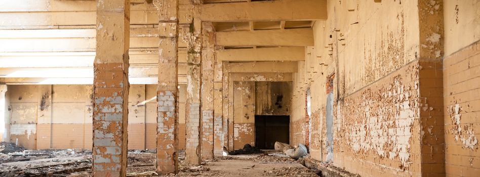 ruins of a very heavily polluted industrial factory, industrial series