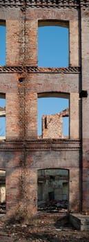 ruins of a very heavily polluted industrial factory, industrial series