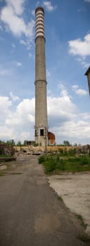 ruins of a very heavily polluted industrial factory, industrial series