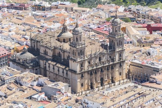 Jaen Asuncion Cathedral view from Santa Catalina cross point view, Sapin