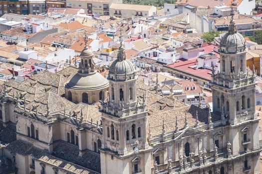 Jaen Asuncion Cathedral rooftops view, Sapin