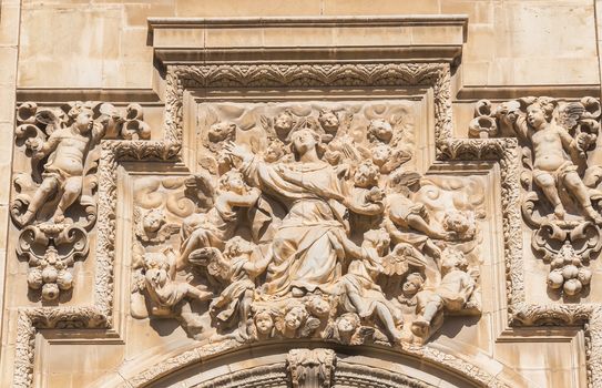 Jaen Assumption cathedral detail facade, Spain