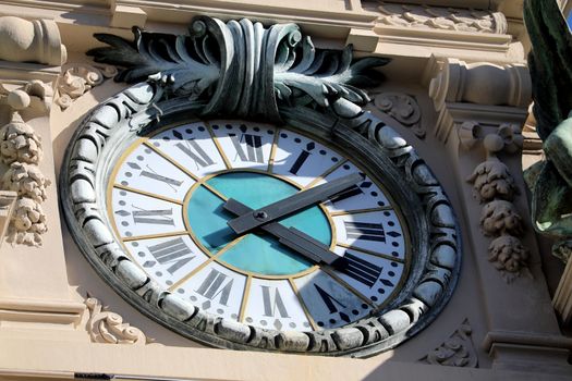 Giant Vintage Clock on The Casino of Monte-Carlo, Monaco - French Riviera