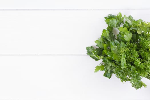 mixed bunch of fresh parsley and dill