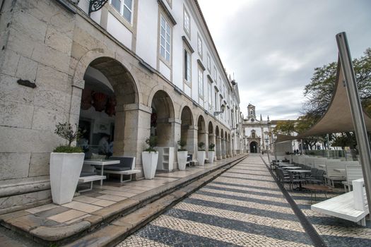 historical downtown in garden Manuel Bivar of Faro city, Portugal.