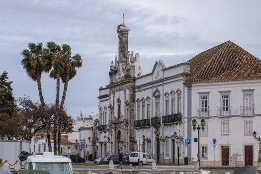 Main entrance to historical downtown of Faro city, Portugal.