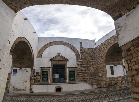 View of the Historical arch in Faro city, Portugal.