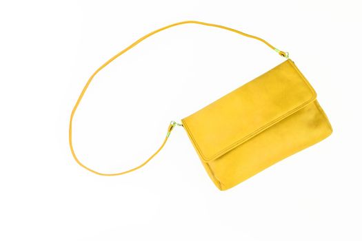 colorful fashionable clutch bag isolated on white background.