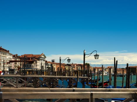 Pier in Venice, Italy at summer sunny day, horizontal