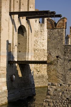 The old fortification located on the Garda's lake in Lazise, Italy