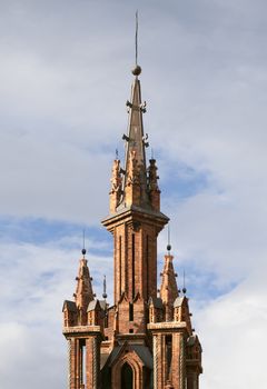 Top of St. Anna's Church in Vilnius, Lithuania