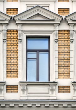 Architecture detail, window of an old building, Saint-Petersburg, Russia